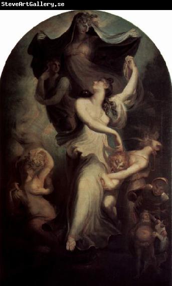 Henry Fuseli Euphrosyne vor der Phantasie und der Temperantia